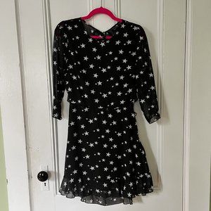 open back western starry dress